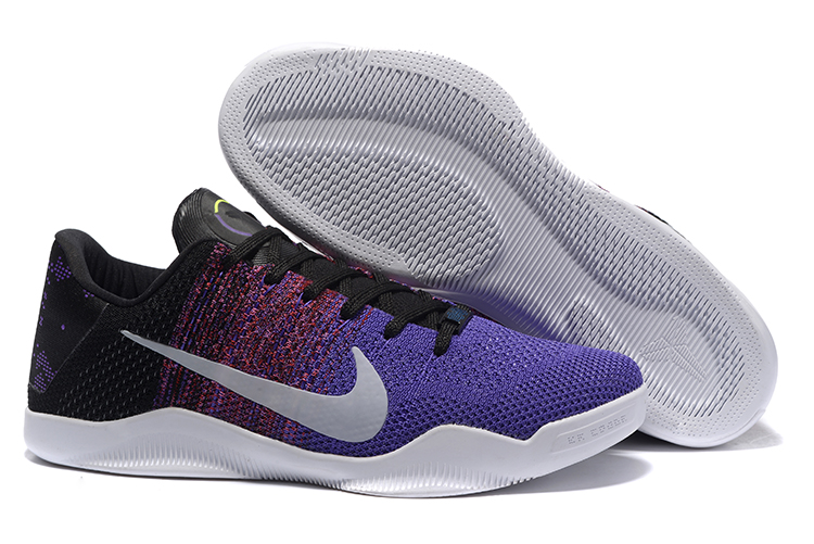 Nike Kobe 11 Flyknit Purple Black Silver Shoes